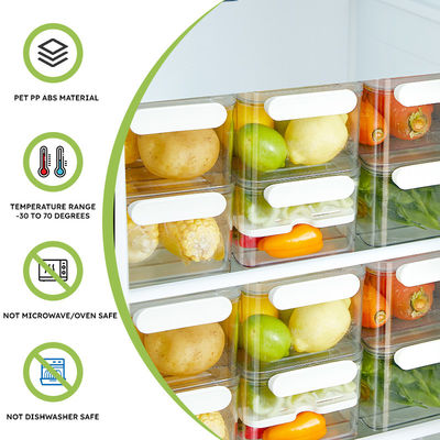Kitchen fresh refsaver Clear Fridge Food Storage Containers Stackable