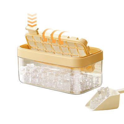 Multi Function 64 Cubes Fridge Ice Cube Tray With Large Bin And Lid