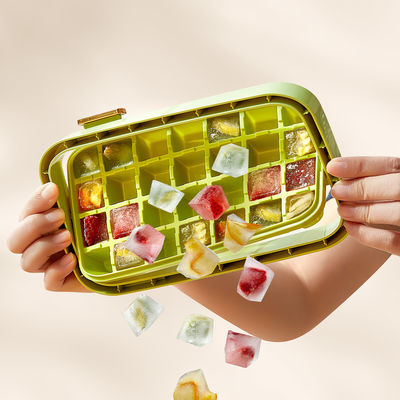 Multi Function 64 Cubes Fridge Ice Cube Tray With Large Bin And Lid