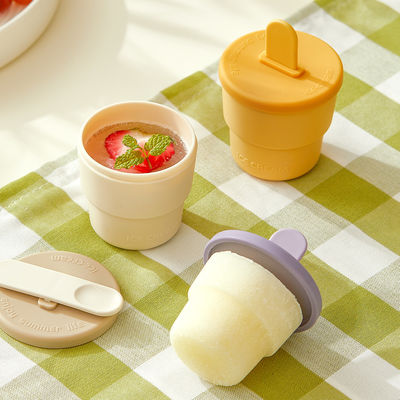2 In1 Cup Shape Silicone Ice Cream Popsicle Molds Popsicle Stick Molds
