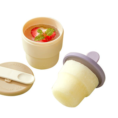 2 In1 Cup Shape Silicone Ice Cream Popsicle Molds Popsicle Stick Molds
