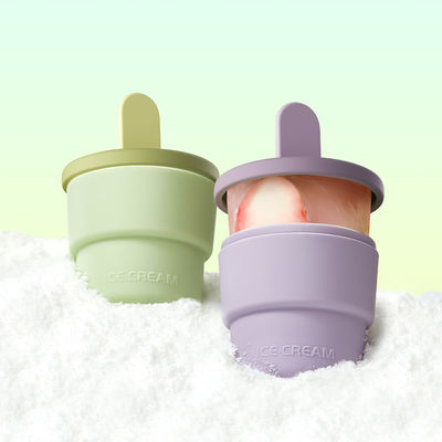 2 In1 Cup Shape Silicone Ice Cream Popsicle Molds Popsicle Stick Molds