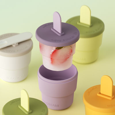 2 In1 Cup Shape Silicone Ice Cream Popsicle Molds Popsicle Stick Molds