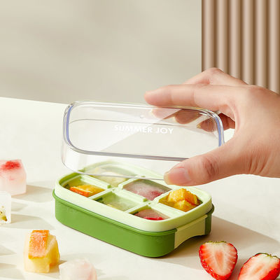 Mini USA Plastic Freezer Ice Cube Tray Container With Shovel