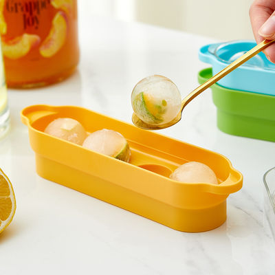 4 Grid Creative Plastic Silicone Ice Cube Moulds Reusable Round Ice Ball Tray