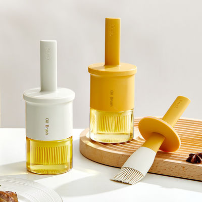 Spill Proof 300ml Barbecue Bbq Oil Bottle Silicone Oil Brush Bottle