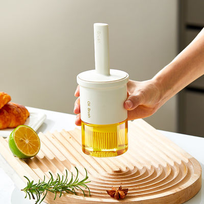 Spill Proof 300ml Barbecue Bbq Oil Bottle Silicone Oil Brush Bottle
