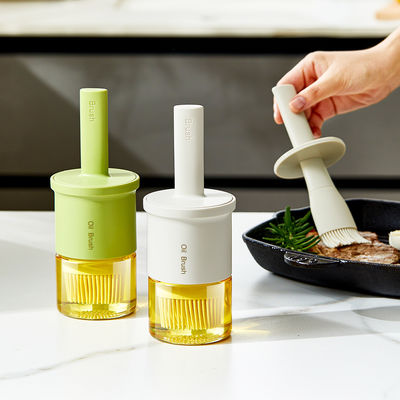 Spill Proof 300ml Barbecue Bbq Oil Bottle Silicone Oil Brush Bottle