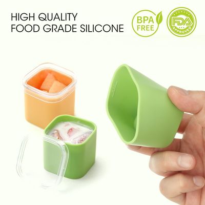 Silicone Large Storage Whisky Separate Single Ice Cube Tray For Freezer With Lid