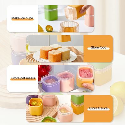Silicone Large Storage Whisky Separate Single Ice Cube Tray For Freezer With Lid