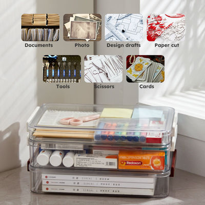 Multifunctional Large Capacity Plastic Document Storage Boxes File OEM