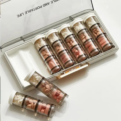 Plastic Pill Box Organizer Portable Tablet Case Eco Friendly Weekly Pill Organizer