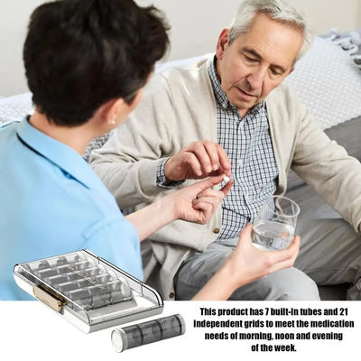 Plastic Pill Box Organizer Portable Tablet Case Eco Friendly Weekly Pill Organizer