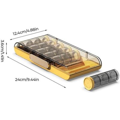 Plastic Pill Box Organizer Portable Tablet Case Eco Friendly Weekly Pill Organizer