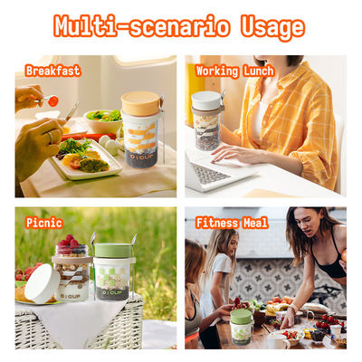 6 Pack Overnight Oats Containers With Lids  For Oatmeal Pudding Yogurt Fruit Salad Storage