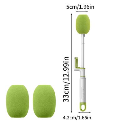 L Shaped Cup Brush Cleaner 3 In 1 Long Handle Brush For Cleaning Cups Bottles Thermal Flasks