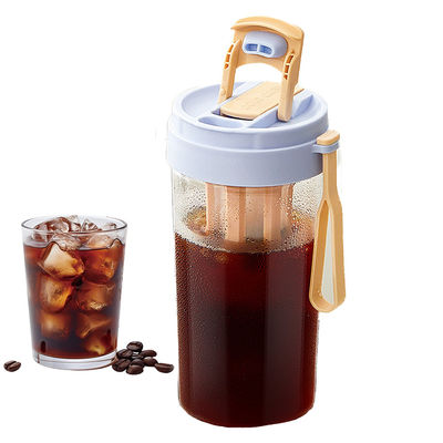 16oz / 480ml 2 In One Lid Options Cold Brew Coffee Maker With Mesh Filter