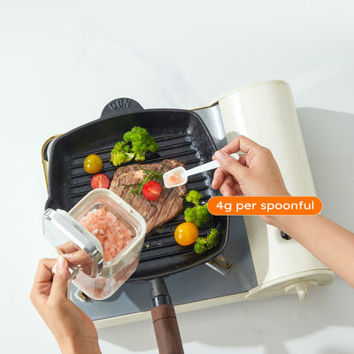 2024 New Arrival Kitchen Seasoning Storage Container Tea Coffee Sugar Salt Glass Spice Jars With Stainless Steel Lids