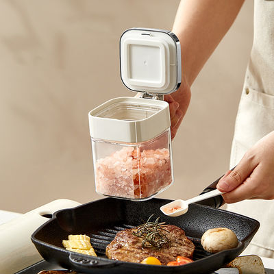 2024 New Arrival Kitchen Seasoning Storage Container Tea Coffee Sugar Salt Glass Spice Jars With Stainless Steel Lids