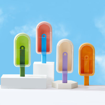 Kids Cartoon Popsicle Molds Food-Grade Silicone Ice Pop Cream Molds With Reusable Sticks Non-Stick Flat Design Easy Release