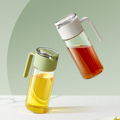 Auto Flip Cooking Oil Bottles Leak Proof Oil Dispenser Bottle With Automatic Stopper Cap Non Slip Handle For Kitchen Cooking
