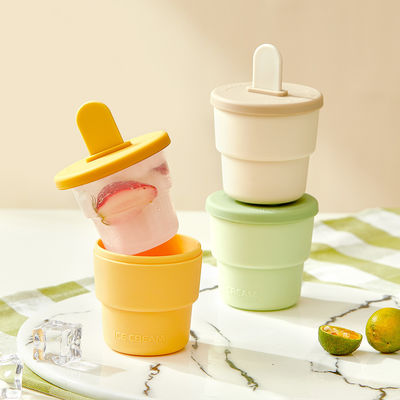 Ice Cream Popsicle Mold Set,Reusable Silicone Popsicles Molds for Kids