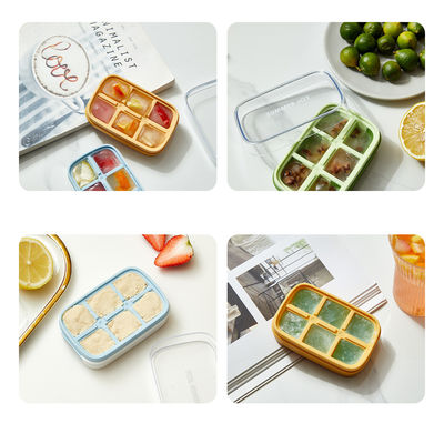 6 Compartment Square Ice Cube Maker For Whisky Cocktails Drinks