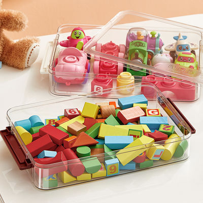 A4 File Documents Portable Project Case Clear Stackable Plastic Art Organizer Containers File Scrapbook Paper Storage Box