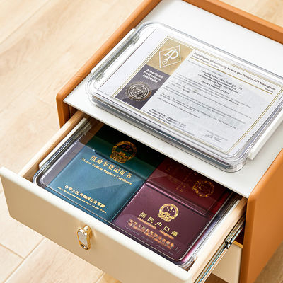 A4 File Documents Portable Project Case Clear Stackable Plastic Art Organizer Containers File Scrapbook Paper Storage Box