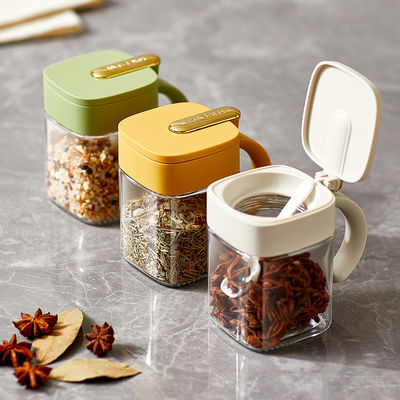 2 Grids Stackable Spice Jars Salt Sugar Container Sets Household Storage Box for Condiments Seasoning Jars