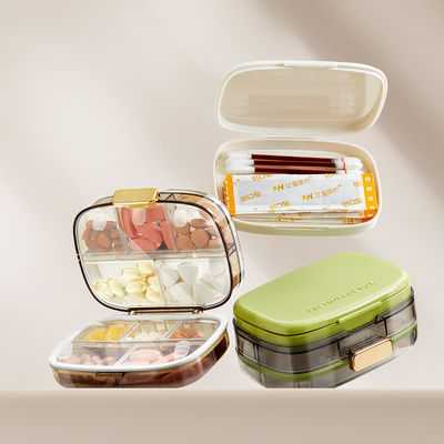 Travel Pill Organizer Box with Large Compartments Portable Pill Case Weekly Medicine Container for Vitamins Fish Oils Supplements