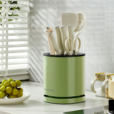 360 Rotating Kitchenware Storage Box Multi-functional Rotating Knife Holder Chopstick Barrel Knife Storage Rack Humanized Design