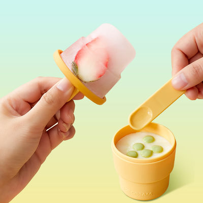 2 In1 Cup Shape Silicone Ice Cream Popsicle Molds Popsicle Stick Molds