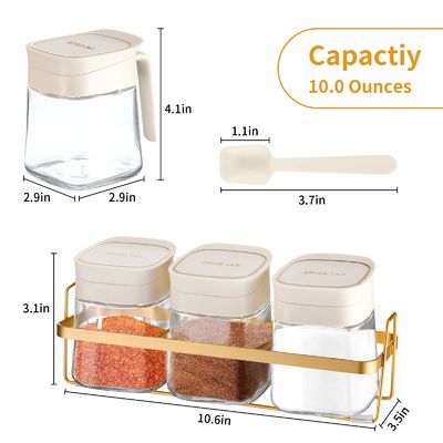 Kitchen Seasoning Spice Tools Condiment Jar Set 300ml 10 Ounces Easy Install