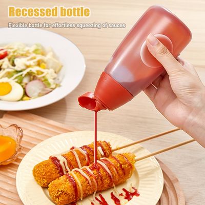 Plastic Ketchup BBQ Chili Sauce Condiment Squeeze Bottles Durable 300ml/500ml