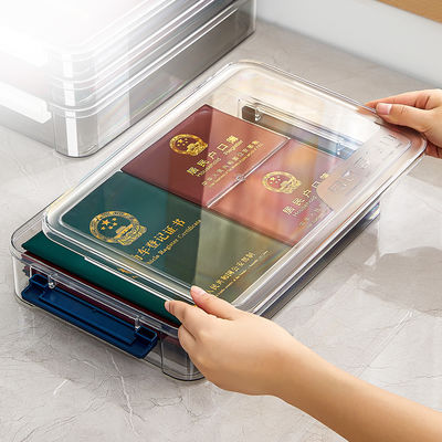 A4 File Documents Portable Project Case Clear Stackable Plastic Art Organizer Containers File Scrapbook Paper Storage Box